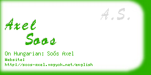 axel soos business card