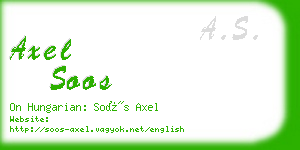 axel soos business card